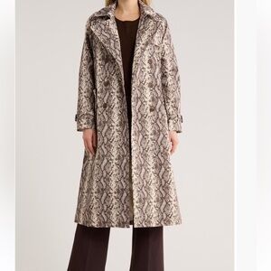 Rebecca Minkoff Snake Print Trench Coat